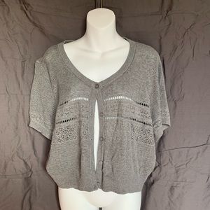 Grey Torrid Open-stitch Shrug